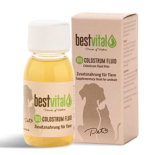 Bio Colostrum Fluid Tier I Zusatznahrung für Tiere I 100% Erstmilch flüssig I hochkonzentriert I Deutsches Bio-Siegel I 1 x 60ml Bio Colostrum Fluid Tier I Zusatznahrung für Tiere I 100% Erstmilch flüssig I hochkonzentriert I Deutsches Bio-Siegel I 1 x 60ml von BESTVITAL