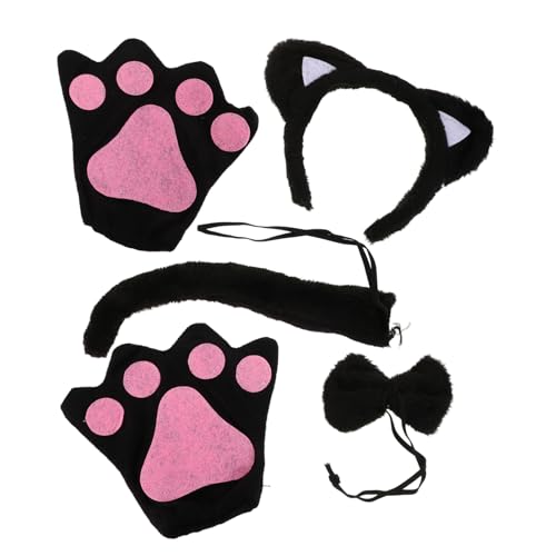 BESTYASH 1 Set Katzenohr Haarreifen Anzüge Stirnband Katzenkostüm Zubehör Katzenschwanz Kostüm Katzenkostüm Für Damen Und Mädchen Katzenkostüm Katzenkostüm Für Flauschige von BESTYASH