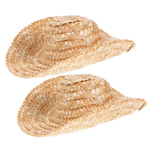 BESTYASH 2 Stück Mini Cowboy Strohhüte für Puppen und Haustiere Kleine Western Hüte zum Basteln Kreative DIY Accessoires für Fotoshootings und Kostümveranstaltungen BESTYASH 2 Stück Mini Cowboy Strohhüte für Puppen und Haustiere Kleine Western Hüte zum Basteln Kreative DIY Accessoires für Fotoshootings und Kostümveranstaltungen von BESTYASH