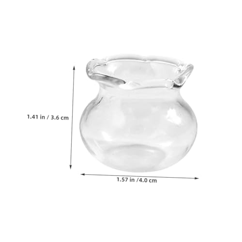 BESTYASH 2 Stück Miniatur Fischschalen Klare Dekoration für Puppenhaus DIY Kleine Aquarium Modelle als Blumenzentrum und Accessoire Vielseitige Miniatur Fischbecken für Sammler und Bastler von BESTYASH