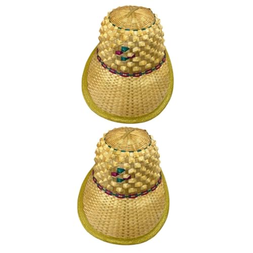 BESTYASH 2stücke Retro Bambus Sonnenhut Für Erwachsene Handgefertigte Leichte Fischerhüte Mit Uv-Schutz Für Strand Reisen Und Outdoor-aktivitäten BESTYASH 2stücke Retro Bambus Sonnenhut Für Erwachsene Handgefertigte Leichte Fischerhüte Mit Uv-Schutz Für Strand Reisen Und Outdoor-aktivitäten von BESTYASH