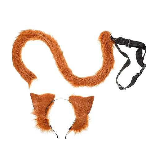 BESTYASH Katzenohren Und Cosplay Set Für Erwachsene Plüschige Tierohren Und Katzenschwanz Requisiten Für Halloween Karneval Und Kostümpartys Leicht Und Zu Tragen von BESTYASH