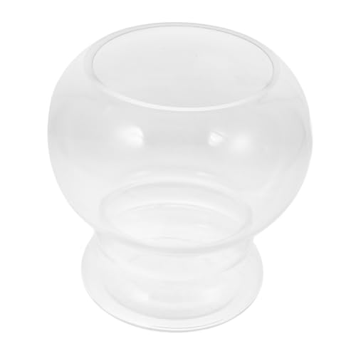 BESTYASH Klarer Fischbehälter Kleines Rundes Aquarium für Zuhause und Büro für Betta Fische und Schildkröten Dekorative Blumenvase für Bruchsicheres Design für Aquarienliebhaber von BESTYASH