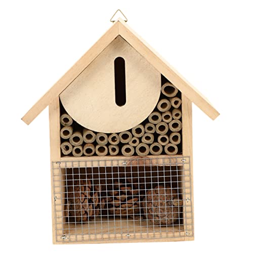 Outdoor Insektenhaus aus Holz Hängendes Bienenhaus für Insektenhotel Gartenökologie und Anziehung von Bienen Schmetterlingen von BESTYASH