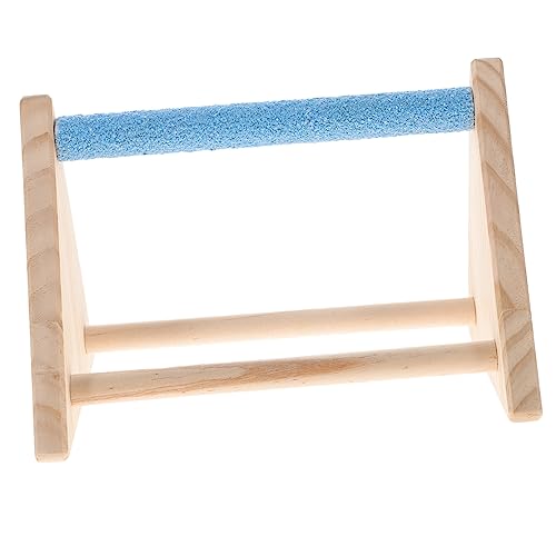 BESTonZON 1stücke Tragbarer Vogel-papagei-holzständer Aktivitätsständer Zum Klettern Vogel Spielzeug Für Nymphensittiche Sittiche Und Papageien Haustier Training Holzständer von BESTonZON