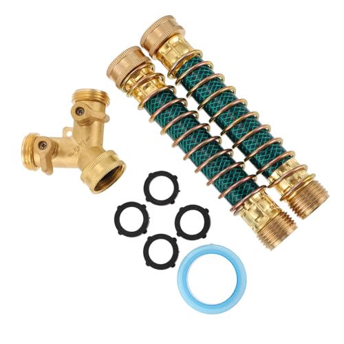 BESTonZON 1 Satz Garten Schlauchverteiler Ventil Schlauchanschluss Adapter Rostfreiem zu Installieren für Gartenbewässerung und Wasserleitungen mit Hochleistungs Rubber Dichtungen BESTonZON 1 Satz Garten Schlauchverteiler Ventil Schlauchanschluss Adapter Rostfreiem zu Installieren für Gartenbewässerung und Wasserleitungen mit Hochleistungs Rubber Dichtungen von BESTonZON