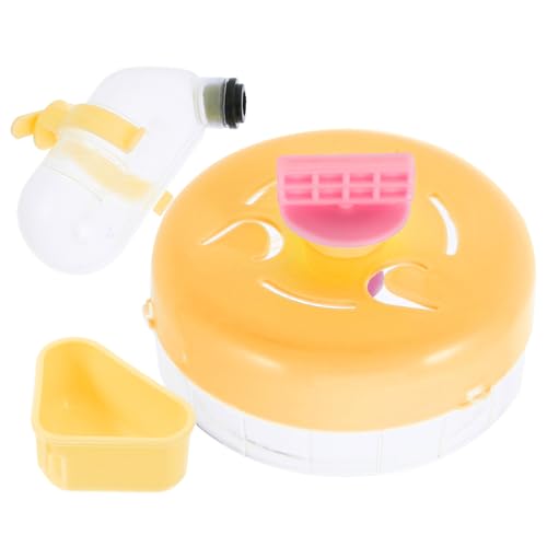 BESTonZON 1 Satz Hamster-Laufrad-Trinkbrunnen waschbar klein Hamsterwasserflasche für Käfig Mäuse futterbehälter Hamster trinkflasche Hamsterzubehör für Käfige Hamsterbedarf Abs Yellow von BESTonZON