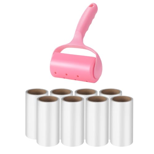 BESTonZON 1 Satz Haustier Haarentferner mit Abreißbarem Papier Effiziente Fusselrolle für Kleidung und Zuhause Handgriff und Staubschutzdeckel für Reisen und Büro von BESTonZON