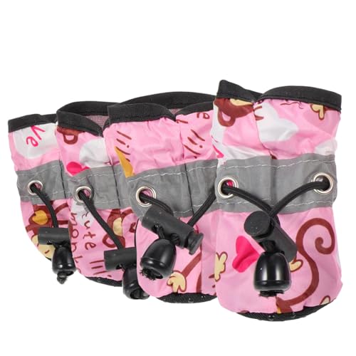 BESTonZON 1 Satz Hundeschuhe Mit Weicher Sohle Stiefeletten Pfote Mittel Für Griff Schnee Groß Körperpflege Haustier Hundestiefel Welpe Abdeckung Hund Schuhe Stoff Rosa BESTonZON 1 Satz Hundeschuhe Mit Weicher Sohle Stiefeletten Pfote Mittel Für Griff Schnee Groß Körperpflege Haustier Hundestiefel Welpe Abdeckung Hund Schuhe Stoff Rosa von BESTonZON