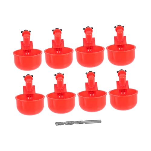 BESTonZON 1 Set Automatischer Trinknapf Futterspender Automatischer Geflügeltränke Vogel Hühner Futterbecher Trinker Wasser Outdoor Geflügeltränke Edelstahl Rot BESTonZON 1 Set Automatischer Trinknapf Futterspender Automatischer Geflügeltränke Vogel Hühner Futterbecher Trinker Wasser Outdoor Geflügeltränke Edelstahl Rot von BESTonZON