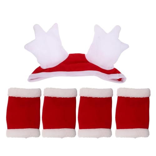 BESTonZON 1 Set Weihnachtspferdekostüm mit Weihnachtsmütze und Beinwickel, Weihnachtspferdezubehör für Weihnachtsparaden, Feiertagspartys und Festliche Dekorationen BESTonZON 1 Set Weihnachtspferdekostüm mit Weihnachtsmütze und Beinwickel, Weihnachtspferdezubehör für Weihnachtsparaden, Feiertagspartys und Festliche Dekorationen von BESTonZON