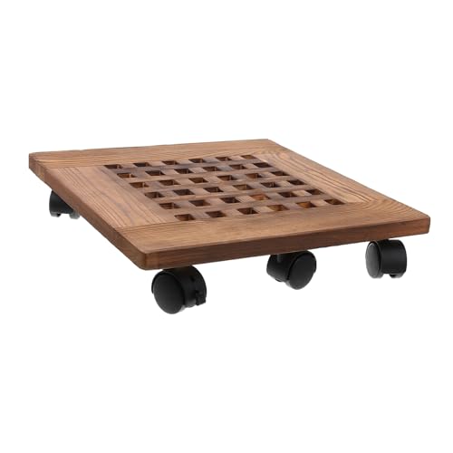BESTonZON 1 Stück Basis für Blumentöpfe Pflanzen ausgehöhltes Tablett mit Rollen drinnen bewegliches Tablett für Blumentopf hohl Anlage Blumentopfständer Garten Tablett Holz BESTonZON 1 Stück Basis für Blumentöpfe Pflanzen ausgehöhltes Tablett mit Rollen drinnen bewegliches Tablett für Blumentopf hohl Anlage Blumentopfständer Garten Tablett Holz von BESTonZON