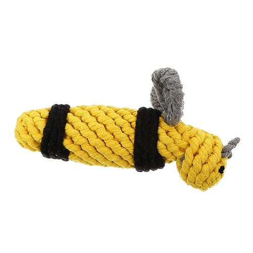 BESTonZON 1 Stück Biene Haustierspielzeug Kauspielzeug Für Hunde Kauen Für Hunde Haustierbedarf Welpenspielzeug Zum Necken Von Hunden Hundespielzeug Yellow Baumwollseil BESTonZON 1 Stück Biene Haustierspielzeug Kauspielzeug Für Hunde Kauen Für Hunde Haustierbedarf Welpenspielzeug Zum Necken Von Hunden Hundespielzeug Yellow Baumwollseil von BESTonZON