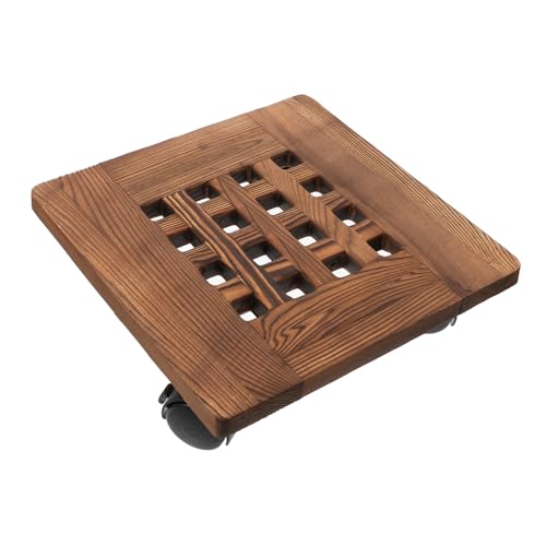 BESTonZON 1 Stück Blumentopf Tablett Bodenplatte für Blumentöpfe Pflanze mit Rädern im Freien Rollenpflanzen modern Pflanzentopfhalter bewegliches Tablett für Blumentopf Holz BESTonZON 1 Stück Blumentopf Tablett Bodenplatte für Blumentöpfe Pflanze mit Rädern im Freien Rollenpflanzen modern Pflanzentopfhalter bewegliches Tablett für Blumentopf Holz von BESTonZON