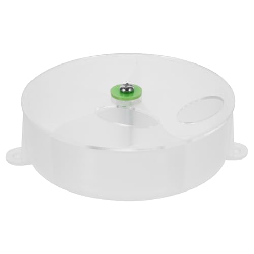 BESTonZON 1 Stück Fach Lebensmittelbox Für Vögel Vogelspielzeug Papagei Klein Vogelhäuschen Essen Nahrungssuche Puzzlespielzeug Papageienfutter Groß Weiß Acryl von BESTonZON