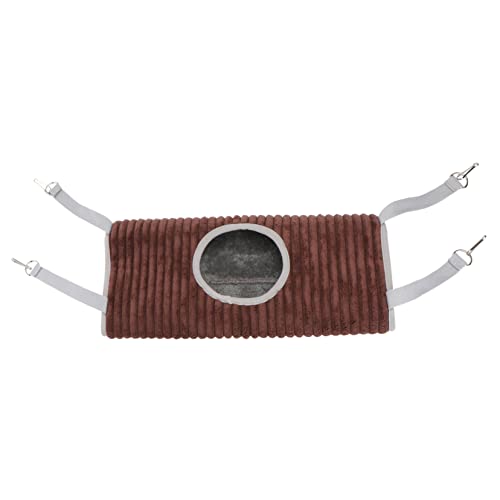 BESTonZON 1 Stück Hängematten-tunnelnest Schlafnest Für Haustiere Drinnen Schlafen Haustierbetten Hängend Schlafsack Hamster Warmes Hängebett Bettwäsche Einstreu Für Hamster Coffee Flanell von BESTonZON