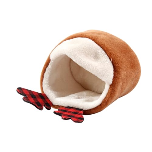 BESTonZON 1 Stück Hamsternest Nisthaus Für Hamster Schlafbett Schlafnest Für Haustiere Schlafen Hamsterspielzeug Und Zubehör Kissen Für Hamsterbetten Hamsterschlafnest Klein Brown Flanell BESTonZON 1 Stück Hamsternest Nisthaus Für Hamster Schlafbett Schlafnest Für Haustiere Schlafen Hamsterspielzeug Und Zubehör Kissen Für Hamsterbetten Hamsterschlafnest Klein Brown Flanell von BESTonZON