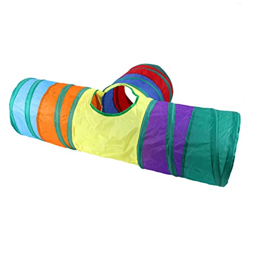 BESTonZON 1 Stück Katzenrassel Aus Papier Tunnel Anregend Drinnen Groß Zelt Kräuseln Für Haustier-Katzen-Tunnel Katzenspieltunnel Lustiger Katzentunnel Colorful Polyester Baumwolle von BESTonZON
