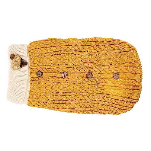 BESTonZON 1 Stück Kleidung Für Haustiere Kleine Hundekostüme Größe Hundemäntel Haustier Warme Kleidung Rollkragenpullover Hundebekleidung Warmer Hundeblätter Hunde-Outfit Ups Yellow Gestrick BESTonZON 1 Stück Kleidung Für Haustiere Kleine Hundekostüme Größe Hundemäntel Haustier Warme Kleidung Rollkragenpullover Hundebekleidung Warmer Hundeblätter Hunde-Outfit Ups Yellow Gestrick von BESTonZON