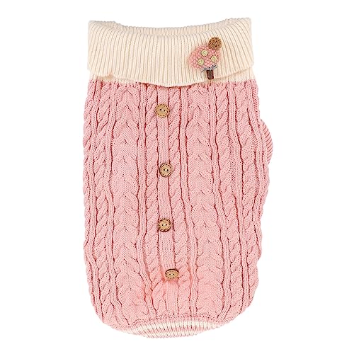 BESTonZON 1 Stück Kleidung Für Haustiere Ups Welpe Vlies Produkt Kalt Pullover Rollkragen Mittel Wintertierwärmer Klein XXS Rassen Urlaub Haustierkleidung Winterhund Kühl Rosa Gestrick BESTonZON 1 Stück Kleidung Für Haustiere Ups Welpe Vlies Produkt Kalt Pullover Rollkragen Mittel Wintertierwärmer Klein XXS Rassen Urlaub Haustierkleidung Winterhund Kühl Rosa Gestrick von BESTonZON