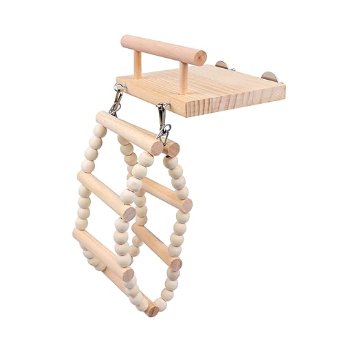 BESTonZON 1 Stück Papagei Anhänger Papageienspielzeug Papageienbarsch Leiter Futterspielzeug für Vögel Vogel Papagei beissen Nagespielzeug Papageienbissspielzeug Bambus von BESTonZON