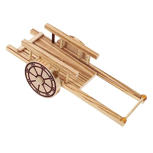 BESTonZON 1 Stück Papagei Auto papageienspielzeug vogelspielzeug nymphensittich Papageien-Trainings-Handwagenspielzeug für Haustiere Haustier Vögel Holz von BESTonZON
