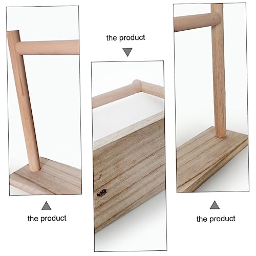 BESTonZON Papageienständer Für Vögel Großes Papageienseil Sitzstange Holzregal von BESTonZON