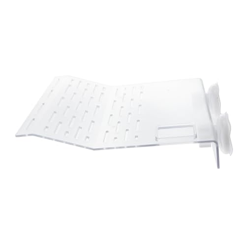 BESTonZON 1 Stück Schildkröten-terrasse Stand Plattform Led Zubehör Für Reptilien Mit Schildkröten-Aquarium Schildkrötentisch Dekoration Schildkröten-sonnenpier Abs Transparent von BESTonZON