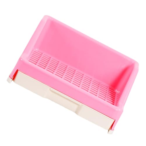 BESTonZON 1 Stück Toilette mit Haustierschublade Urin Kaninchenstall Zubehör kaninchentoilette schubladenschrank Bettpfanne in Schubladenausführung Haustier-PIPI-Toilette Plastik von BESTonZON