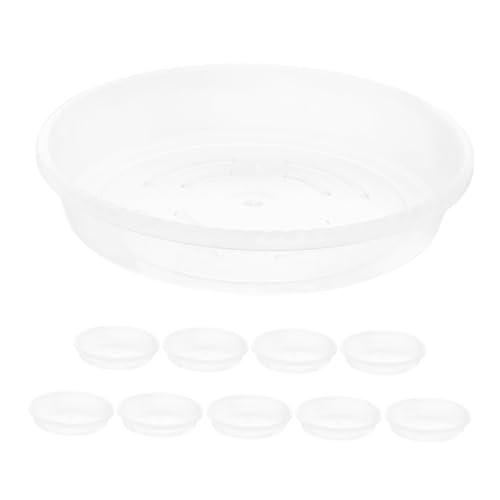 BESTonZON 10 Stück Plastikkreisfahrzeug Abtropfschalen Für Topfpflanzen Drainageschale Für Zimmerpflanzen Pflanzenwasserschale Pflanzschale Aus Kunststoff Transparent BESTonZON 10 Stück Plastikkreisfahrzeug Abtropfschalen Für Topfpflanzen Drainageschale Für Zimmerpflanzen Pflanzenwasserschale Pflanzschale Aus Kunststoff Transparent von BESTonZON