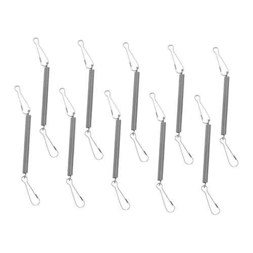 BESTonZON 10 Stück Teiliges Federclips für Kleintierkäfige Befestigungsklammern zum Fixieren von Trinkflaschen und Futterspendern für Kaninchen Meerschweinchen und Kleine Haustiere von BESTonZON