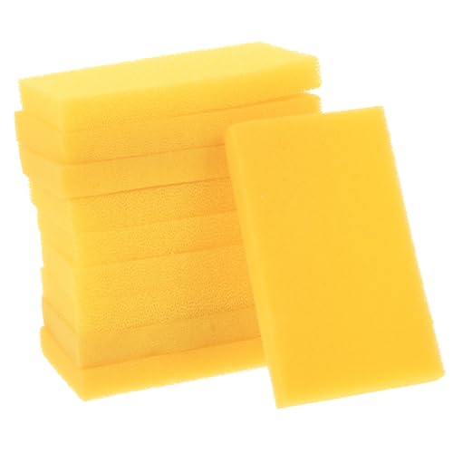 BESTonZON 10 Stück Teiliges Feiner Poren Schwammfilter für Aquarium und Terrarium Biologischer Filterstoff Druckfester Zuschneidbarer Filter für Fischbecken Schildkröten und von BESTonZON
