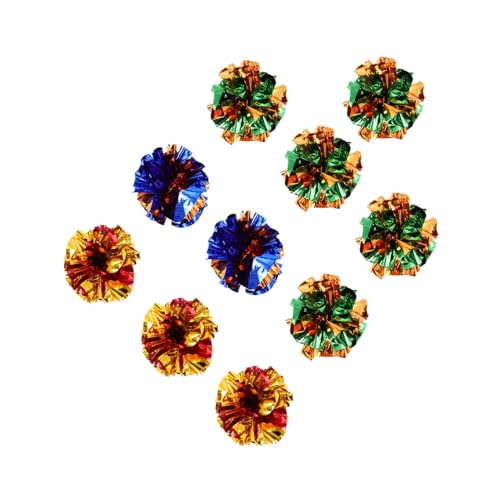 BESTonZON 10 Stück Teiliges Katzenspielzeug Crinkle Bälle Geräuschaktive Katzenbälle aus Reißfestem Material Interaktive Spielbälle für Kätzchen und Kleine Hunde Farblich Zufällige Farbe BESTonZON 10 Stück Teiliges Katzenspielzeug Crinkle Bälle Geräuschaktive Katzenbälle aus Reißfestem Material Interaktive Spielbälle für Kätzchen und Kleine Hunde Farblich Zufällige Farbe von BESTonZON