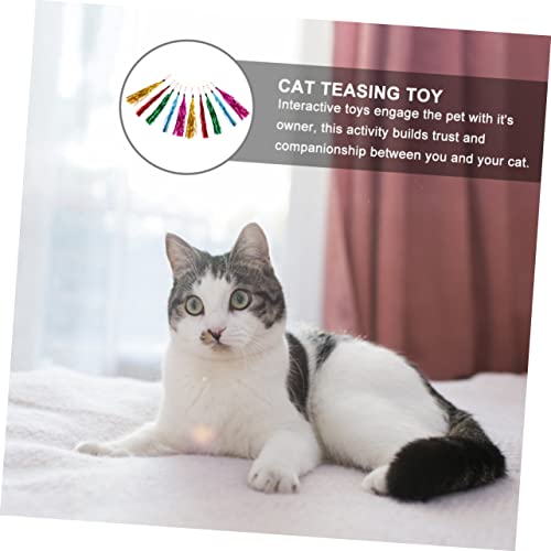 BESTonZON 10 Stück Teiliges Katzenspielzeug Ersatzköpfe mit Glöckchen Langlebige Quasten für Interaktives Katzenangel Zubehör Sicher und Praktisch für Wohnungskatzen und Kätzchen Spielspaß BESTonZON 10 Stück Teiliges Katzenspielzeug Ersatzköpfe mit Glöckchen Langlebige Quasten für Interaktives Katzenangel Zubehör Sicher und Praktisch für Wohnungskatzen und Kätzchen Spielspaß von BESTonZON