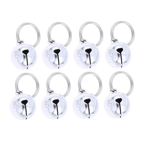 BESTonZON 10 Stück Teiliges Metall Haustier Glocken Silber für Hunde Halsband Zubehör Langlebig Sicher Abnehmbar mit Klingelndem Design zur Verfolgung Ihrer Haustiere von BESTonZON