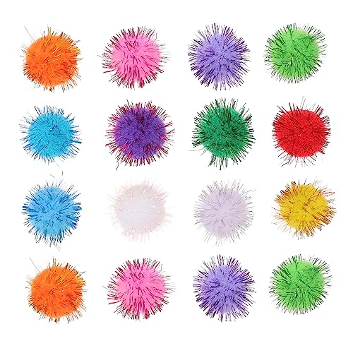 BESTonZON 100 Stück Teiliges Bunte Katzenspielzeug Bälle Kratzfeste Beißfeste Katzenbälle für Interaktives Langlebig und Spaßig zur Selbstbeschäftigung und Bewegung Katzen von BESTonZON