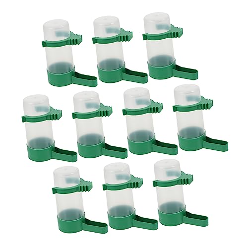 BESTonZON Automatischer Wasserspender für Vögel 10 Stück Futterspender für Papageien Auslaufsichere Trinkflasche Vogeltränke für Käfige Praktisch und Dekorativ von BESTonZON