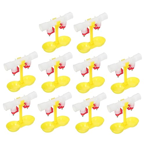 BESTonZON 10Stücke Hühnertrinker Nippeltränke für Geflügel Automatische Wasserspender mit Kugelventil für Hühner Wachteln und Tauben Langlebig Installieren von BESTonZON