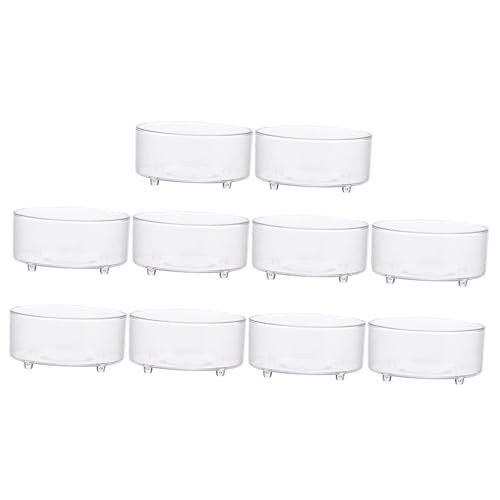 BESTonZON 10Stücke Reptilien Wasserschale Teilig Wiederverwendbare Acrylschale für Terrarien Reinigen für Eidechsen Schildkröten und Kleine Transparentes BESTonZON 10Stücke Reptilien Wasserschale Teilig Wiederverwendbare Acrylschale für Terrarien Reinigen für Eidechsen Schildkröten und Kleine Transparentes von BESTonZON