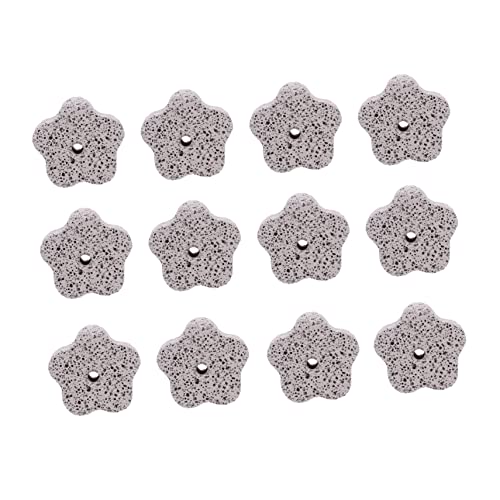 BESTonZON 12 Stück Hamsterpfotenstein Kauen Für Haustierratten Hasenspielzeug Kaninchen Zähne Chinchilla Nagetier Klein Groß Zum Kauen Mit Mineralien Light Grey von BESTonZON