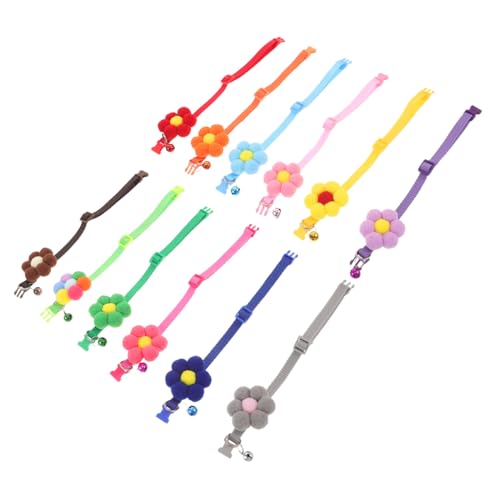 BESTonZON 12 Stück Teiliges Verstellbares Haustierhalsband mit Glocke und Blumenanhänger Leichtes und Bequemes Katzen Hundehalsband Modisch für Alltag und Festliche Anlässe BESTonZON 12 Stück Teiliges Verstellbares Haustierhalsband mit Glocke und Blumenanhänger Leichtes und Bequemes Katzen Hundehalsband Modisch für Alltag und Festliche Anlässe von BESTonZON