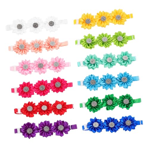 BESTonZON 12 Stück Teiliges Verstellbares Katzen und Hundehalsband mit Strass Blumen Süße Fliege für Welpen und Kätzchen Modische Haustierdekoration für Fotoshootings Hochzeit Party und BESTonZON 12 Stück Teiliges Verstellbares Katzen und Hundehalsband mit Strass Blumen Süße Fliege für Welpen und Kätzchen Modische Haustierdekoration für Fotoshootings Hochzeit Party und von BESTonZON