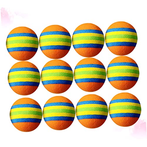 BESTonZON 12Stücke Eva Spielbälle für Katzen und Haustiere Interaktive Trainingsbälle mit Streifenmuster für Indoor Übungen und Spielspaß Orange Gelb Grün BESTonZON 12Stücke Eva Spielbälle für Katzen und Haustiere Interaktive Trainingsbälle mit Streifenmuster für Indoor Übungen und Spielspaß Orange Gelb Grün von BESTonZON