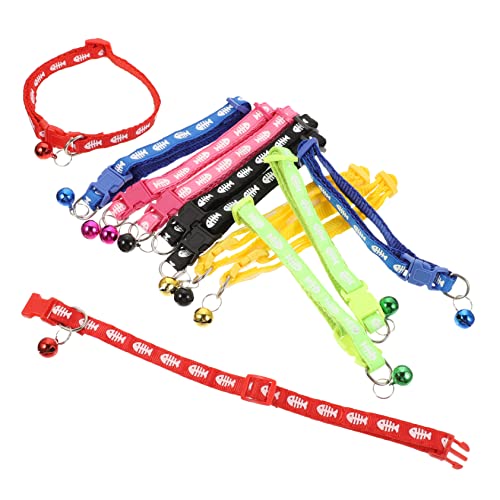 BESTonZON 12Stücke Teiliges Verstellbares Haustierhalsband für Katzen und Kätzchen mit Glocke Dekorative Halskragen Rot Blau Schwarz Grün und Gelb für und Alltag BESTonZON 12Stücke Teiliges Verstellbares Haustierhalsband für Katzen und Kätzchen mit Glocke Dekorative Halskragen Rot Blau Schwarz Grün und Gelb für und Alltag von BESTonZON