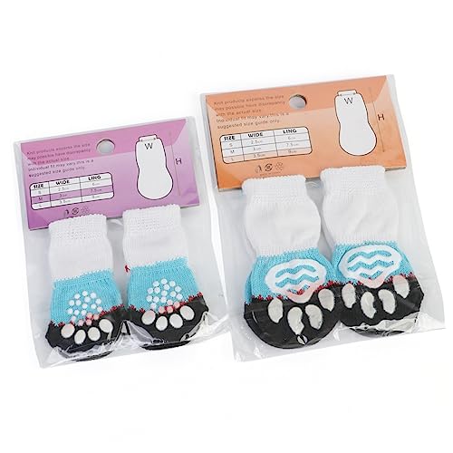 BESTonZON 16 Stück Baumwollsocken für Haustiere rutschfeste Winterstrümpfe für Hunde und Katzen Schützende Fußbekleidung Blau Rot und für Kalte und Partys BESTonZON 16 Stück Baumwollsocken für Haustiere rutschfeste Winterstrümpfe für Hunde und Katzen Schützende Fußbekleidung Blau Rot und für Kalte und Partys von BESTonZON