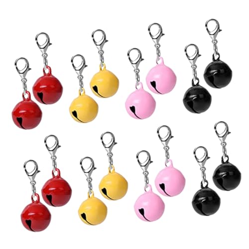 BESTonZON 16 Stück Teiliges Haustier Glocken Bunte und Hundehalsband Glocken Langlebige Rostfreie Anhänger für DIY Schmuck und Haustierdekoration Lauter Klarer von BESTonZON