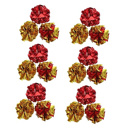 BESTonZON 18 Stück Teiliges Crinkle Ball Katzenspielzeug Bunte Leichte Raschelbälle mit Geräuschfunktion Fördert Katzenbeschäftigung und Bewegung für Indoor Spielspaß und Zufällige Farbe von BESTonZON
