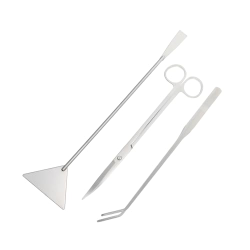 BESTonZON 1Satz Aquariumschaufel Aquarien Pinzette und Schaber für Präzises Trimmen von Wasserpflanzen Rostfrei und Langlebig für Aquascaping und Teichpflege von BESTonZON