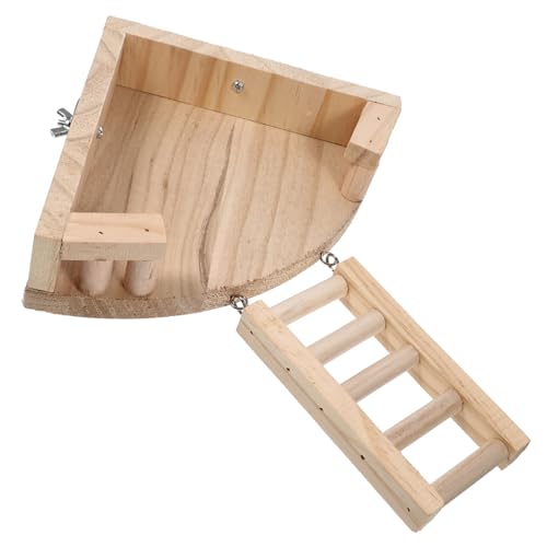 BESTonZON Zartes Hamster Spielzeug Satz Holz Leiter Plattform für Chinchilla Ratten Hamster Zubehör für Käfige Stressfreies Klettern und Gesunde Aktivität von BESTonZON