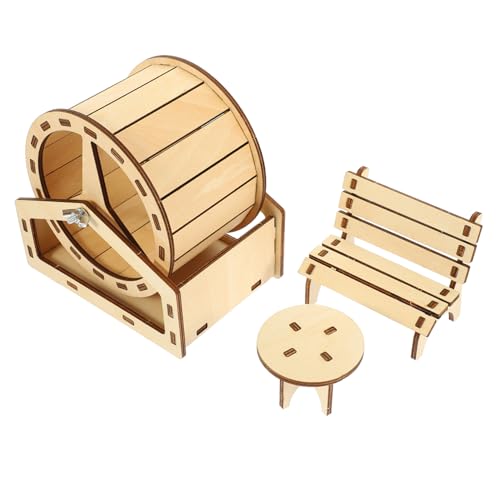 BESTonZON 1Satz DIY Hamster Spielzeugset Aus Holz Hamsterhaus Mit Laufrad Für Kleine Haustiere Sicher Und Langlebig Für Hamster Chinchillas BESTonZON 1Satz DIY Hamster Spielzeugset Aus Holz Hamsterhaus Mit Laufrad Für Kleine Haustiere Sicher Und Langlebig Für Hamster Chinchillas von BESTonZON